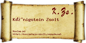 Königstein Zsolt névjegykártya
